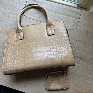 Tommy Hilfiger crocodile style handbag & coin purse